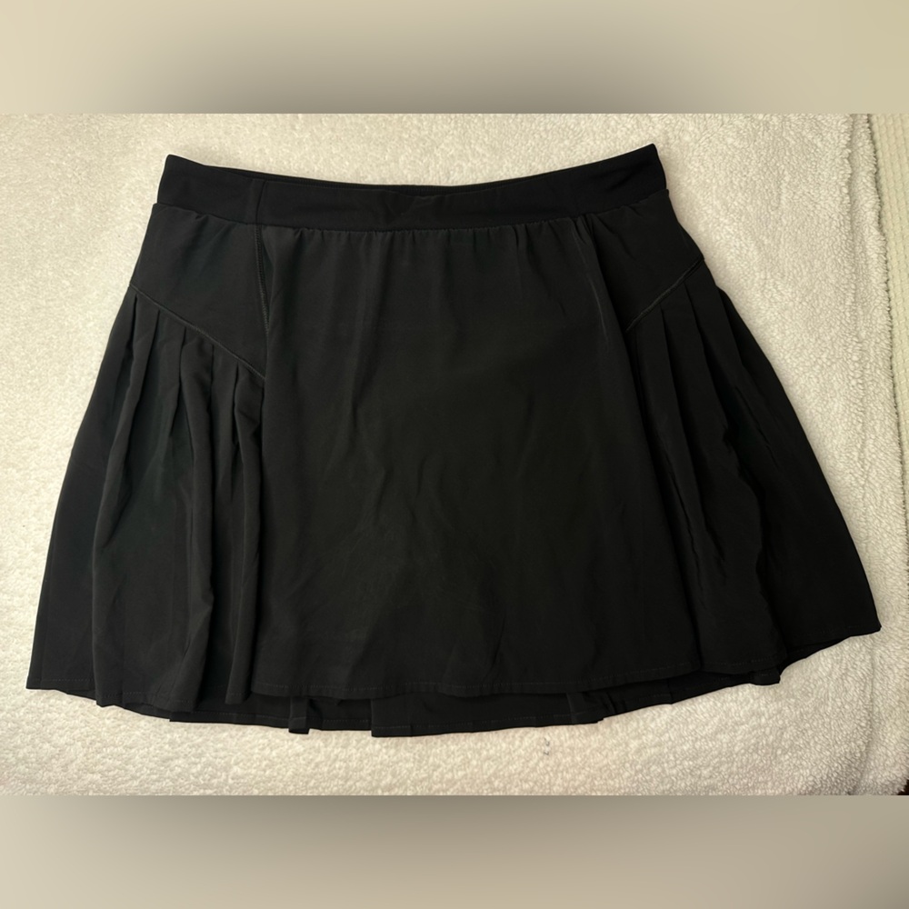SPANX Get Moving High-Waist Skort – Built-In Shorts, Black